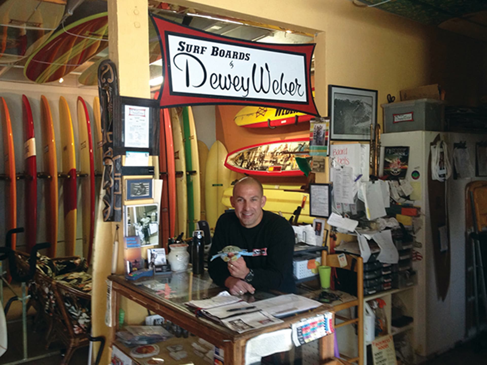 <p>Dewey's son Shea Weber currently owns Surfboards by Dewey Weber in San Clemente, Calif.</p>